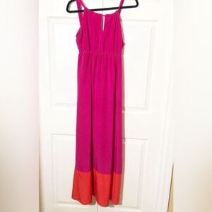 Old Navy Pink Orange Maxi Sleeveless Dress Size Small